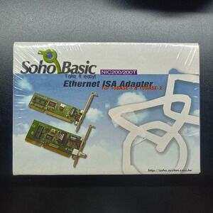 ACCTON Soho Basic NIC200/200T  ISA‎ Ethernet Adapter for 10BASE-T & 10BASE-2 NEW
